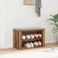 vidaXL Regál na topánky 75 x 35 x 45 cm Kompozitné drevo Staré drevo