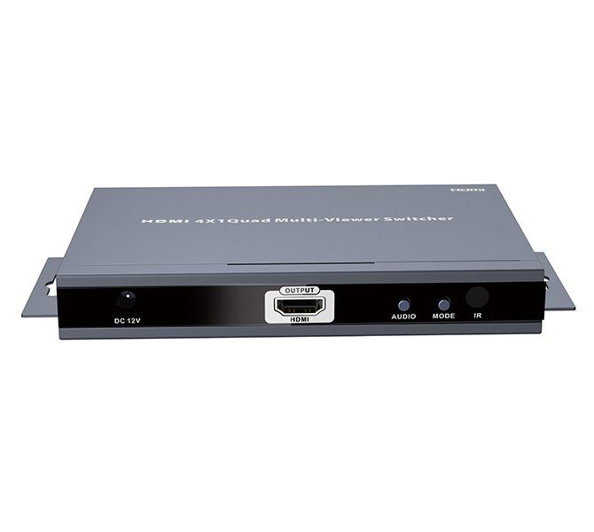 XtendLan HDMI multiviewer/kvadrátor, 4x vstup, 1x výstup, do 1080p, IR ovladač Kvadrátor, prepínac, 4x HDMI vstup, 1x HDMI výstup, do 1080p, IR ovladac, kovové provedení