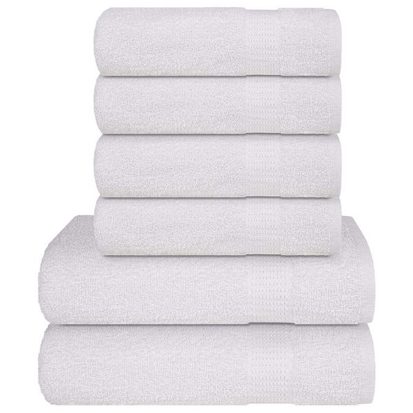 vidaXL 6-dielna sada uterákov FROGN biela 360 g/m²
