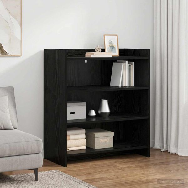 vidaXL Servírovacia skriňa Čierny dub 75 x 36 x 80 cm Kompozitné drevo