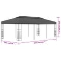 vidaXL Záhradný altánok/stan 3x6 m, antracitový