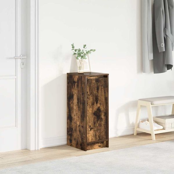 vidaXL Botník dymový dub 29,5x34x76 cm kompozitné drevo