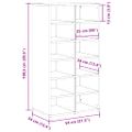vidaXL vešiak na topánky Artisan Dub 54x34x100,5 cm Konštrukčné drevo