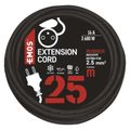 Predlžovací kábel EMOS P01725R guma-neoprén PROFI spojka 25m / 3x 2,5mm / IP44 / čierny