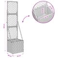 vidaXL Záhradný kvetináč s trellis Sivá 35 x 30 x 135 cm polyratan