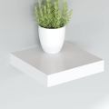 vidaXL Plávajúce nástenné police 2 ks, biele 23x23,5x3,8 cm, MDF
