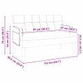 vidaXL Chesterfield lavica Čierna 112 x 65,5 x 75 cm Zamat