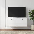 vidaXL Nástenná TV skrinka 78,5 x 41 x 30 cm Biela s vysokým leskom
