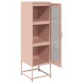vidaXL Highboard Pink 36x39x123 cm Oceľ valcovaná za studena