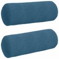 vidaXL Podložkové vankúše 2 pcs Modrá Ø 25 x 70 cm Kordúrová tkanina