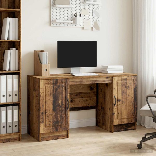 vidaXL Stôl Staré drevo 142,5 x 50 x 75 cm Kompozitné drevo