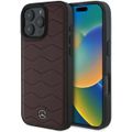 Puzdro Mercedes pre iPhone 16 Pro Max 6,9" MEHCP16X23RWRSR Hardcase MB Waves Koža červená