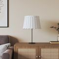 vidaXL Tienidlo na lampu biele Ø40x26 cm prútené