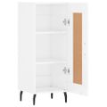 vidaXL Komoda lesklá biela 34,5x34x90 cm spracované drevo