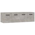 vidaXL Nástenné skrinky 2ks betónovosivé 80x35x36,5cm spracované drevo