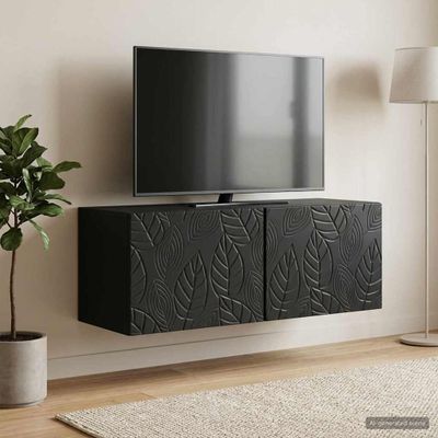 vidaXL Nástenná TV skrinka 59,5 x 31 cm Čierna Kompozitné drevo
