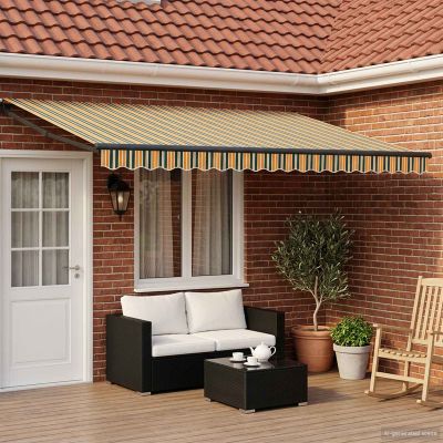 vidaXL Ručná vysúvacia markíza s LED 4,5 × 3 m 100% polyester a hliník
