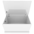 vidaXL Úložný box lesklý biely 70x40x38 cm spracované drevo