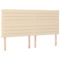 vidaXL Čelo postele krémové 180x5x118/128 cm látkové