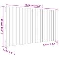 vidaXL Nástenné čelo postele medovohnedé 127,5x3x60cm masívna borovica