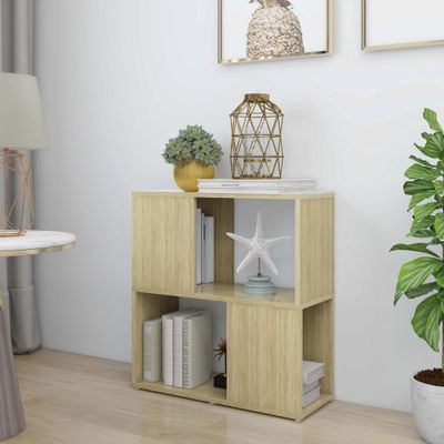 vidaXL Knižnica farba dubu sonoma 60x24x63 cm drevotrieska