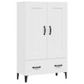 vidaXL Vysoká skrinka biela 70x31x115 cm spracované drevo