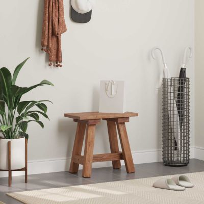 vidaXL lavička Prírodná 50,5 x 25 x 47,5 cm Mahagónový masív