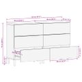 vidaXL Servírovacia skriňa 2 ks 60 x 33 x 75 cm Masívne mango drevo