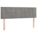 vidaXL Posteľný rám boxsping s matracom bledosivý 140x200 cm zamat