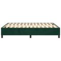 vidaXL Posteľný rám s boxspringom tmavozelený 140x190 cm zamat