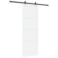 vidaXL Posuvné dvere Biela a čierna 83 x 232 cm Borovicový masív