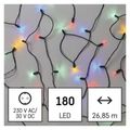 LED vianočný reťazec – tradičný, 26,85 m, vonkajší aj vnútorný, multicolor