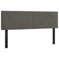 vidaXL Čelá postele 2 ks tmavosivé 72x5x78/88 cm zamat