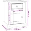 vidaXL Nočný stolík biely 53x39x67 cm mexická borovica Corona Range
