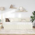 vidaXL Rohový rám postele Krémová 80 x 200 cm Zamat