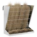 vidaXL Feeder na seno Strieborná 71 x 33 x 70 cm 5 kg Pozinkovaná oceľ