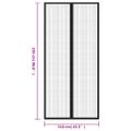 vidaXL Závesy proti hmyzu s magnetickými blokmi 2ks čierne 220x110 cm