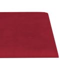 vidaXL Nástenné panely 12 ks vínovočervené 60x15 cm zamat 1,08 m²