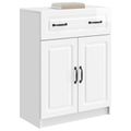 vidaXL Servírovacia skriňa Biela s vysokým leskom 66 x 34,5 x 87 cm
