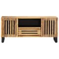 vidaXL TV skrinka 100x34x46 cm, surový mangový masív