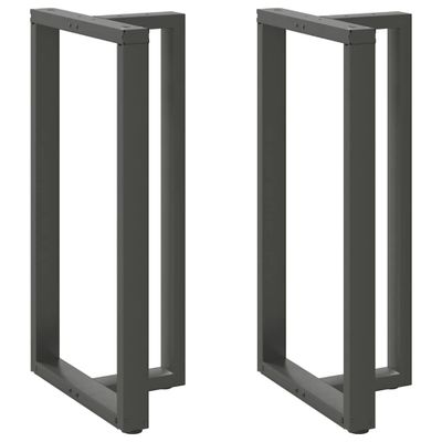 vidaXL Nohy barového stola v tvare T, 2 ks, antracitové, 60x35x(110-111) cm, oceľ