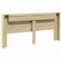 vidaXL Skrinka na čelo postele s LED dub sonoma 220x16,5x103,5 cm