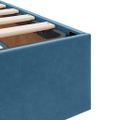 vidaXL Postel s úložným prostorem a matrací Tmavomodrá 160 x 200 cm