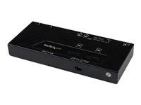 Startech 2x2 HDMI Matrix Switch with Remote - 1080p Automatic & Priority Switcher - Video Wall Auto Selector Splitter Box - Audio Out (VS222HDQ) - Prepínač video/audio - desktop - pre P/N: SVA12M2NEUA, SVA12M5NA