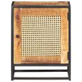 vidaXL Nočný stolík 40x30x50 cm surové mangovníkové drevo a rákos