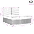 vidaXL Posteľ boxspring s matracom Svetlosivá 200 x 200 cm Zamat
