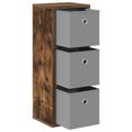vidaXL Servírovacia skriňa so zásuvkou Dymová dub 25,5 x 22 x 69,5 cm