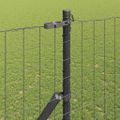 vidaXL Euro plotový základ 10 x 1,5 m PVC potiahnutá oceľ Sivá
