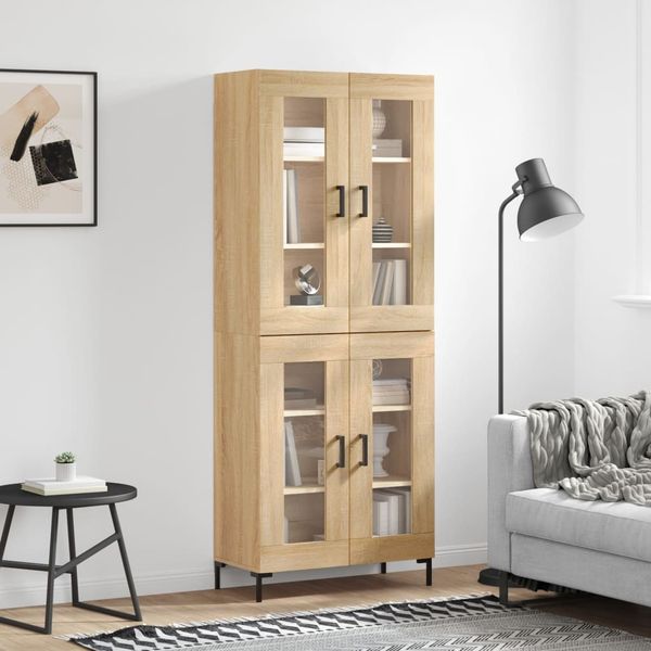 vidaXL Vysoká skrinka dub sonoma 69,5x34x180 cm spracované drevo