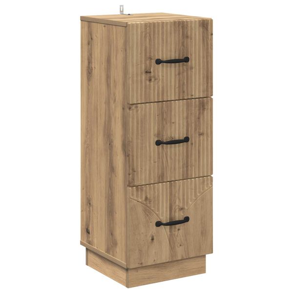 vidaXL Zásuvkový kabinet Dub artisan 33 x 34,5 x 87 cm
